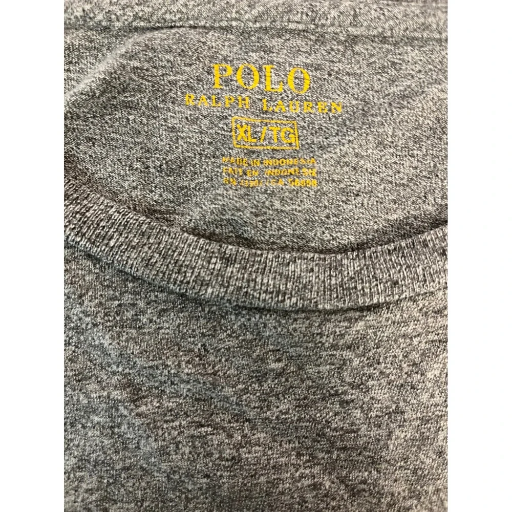 Polo Ralph Lauren Long Sleeve T-Shirt Mens XL Gray Crewneck Pony Logo